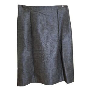 Jan Blue Cotton Linen Blend Skirt 12 (Part Of Ensemble Photo)